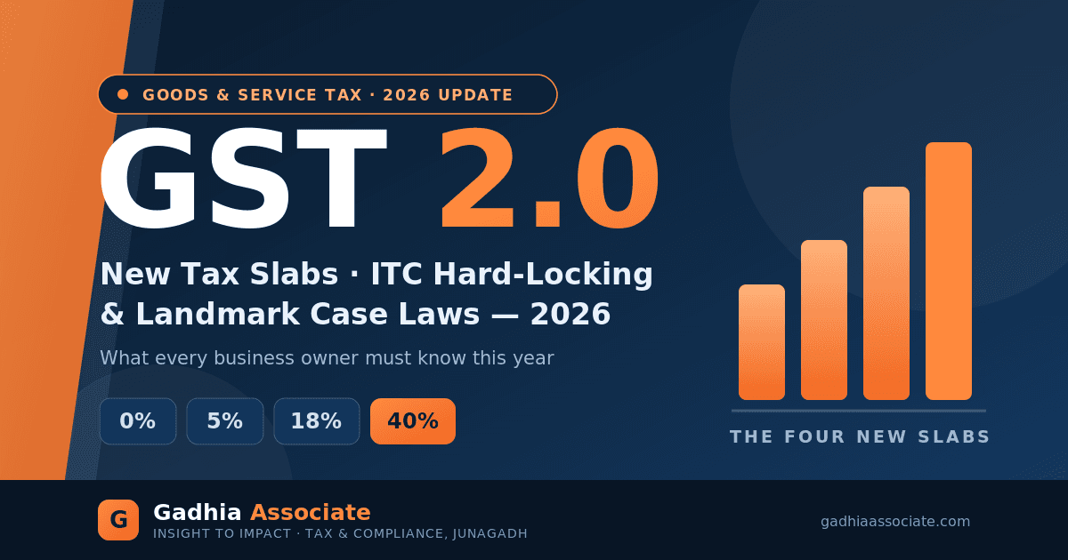 GST 2.0 in 2026: New Tax Slabs, ITC Hard-Locking and Landmark Case Laws Every Business Owner Must Know
